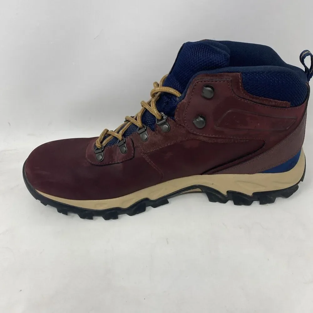 COLUMBIA Newton Ridge Plus II Waterproof Hiking Boots Burgundy Sz 13